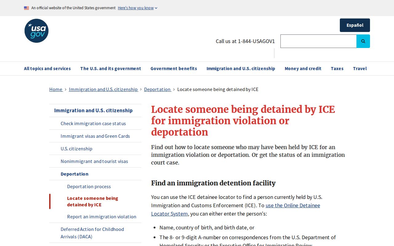 Federal ICE custody guidance for checking a Seminole County jail transfer